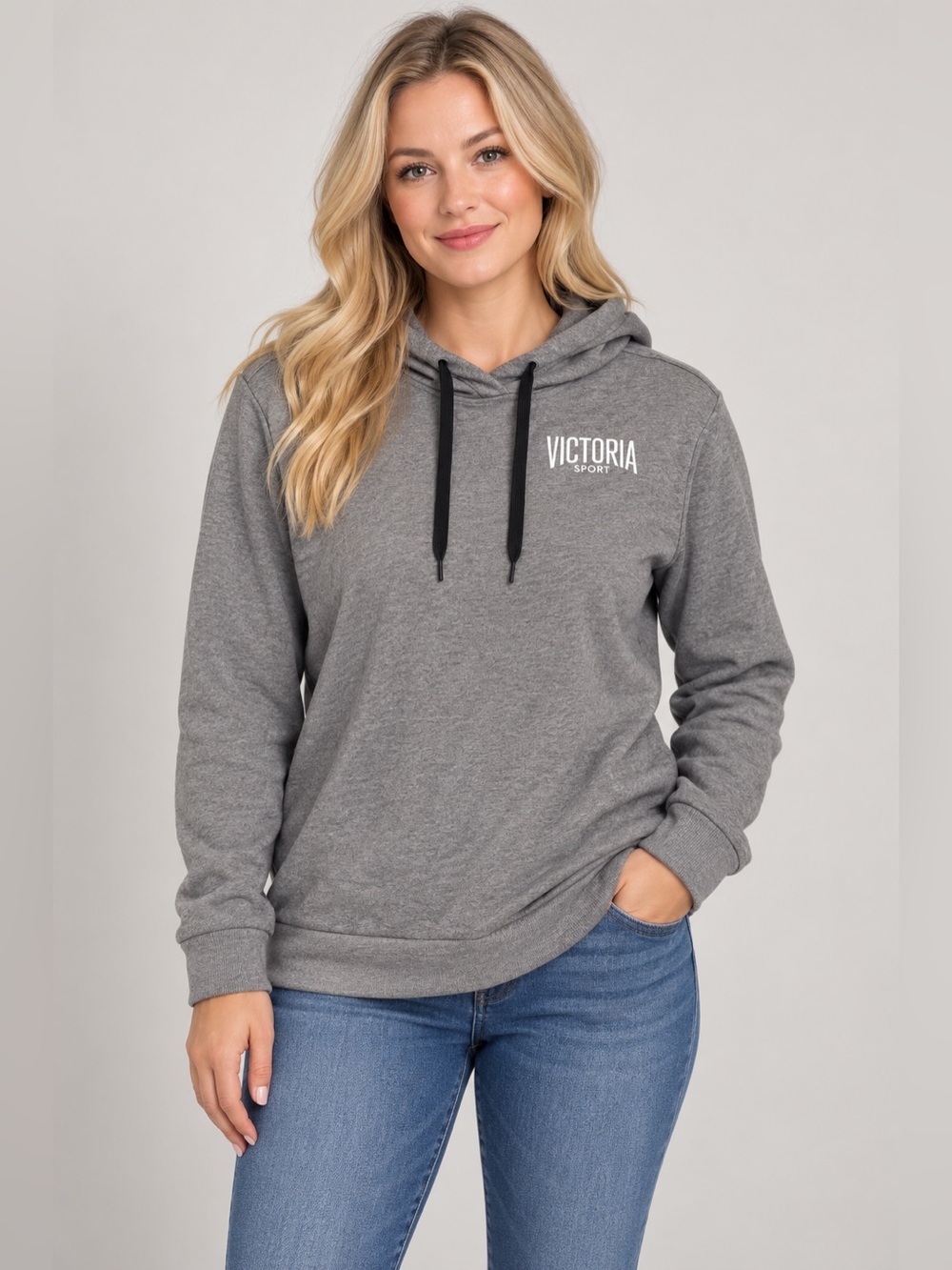 Victoria's Secret Gray Pullover Hoodie Size Medium